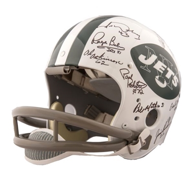 1969 New York Jets Team Signed Helmet (24 signatures incl Namath and Maynard)